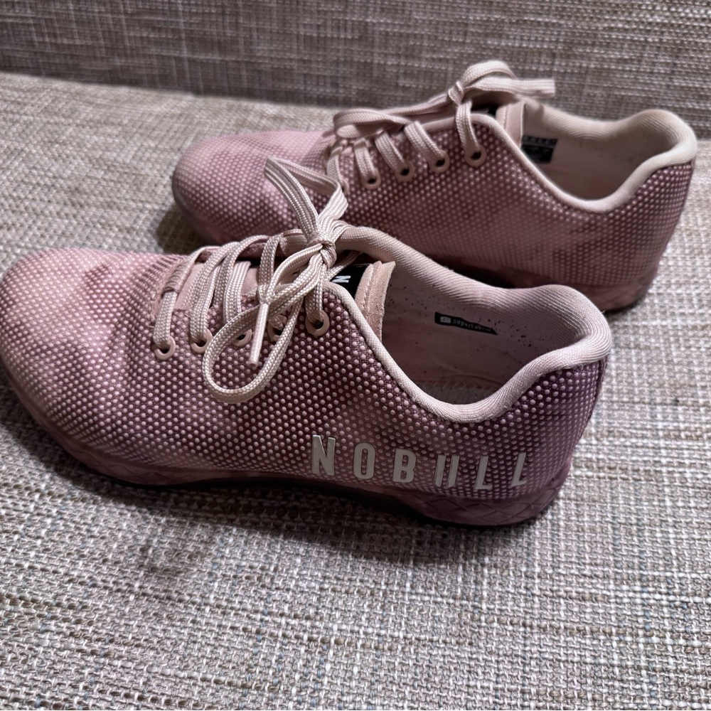 NOBULL Pink Rose cloud camo print  Training Shoes size 8.5 women 7 men